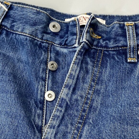 NEW VALENTINO Womens Jeans Blue Size 10 Baggy Denim Archive Print Pocket - Picture 3 of 10